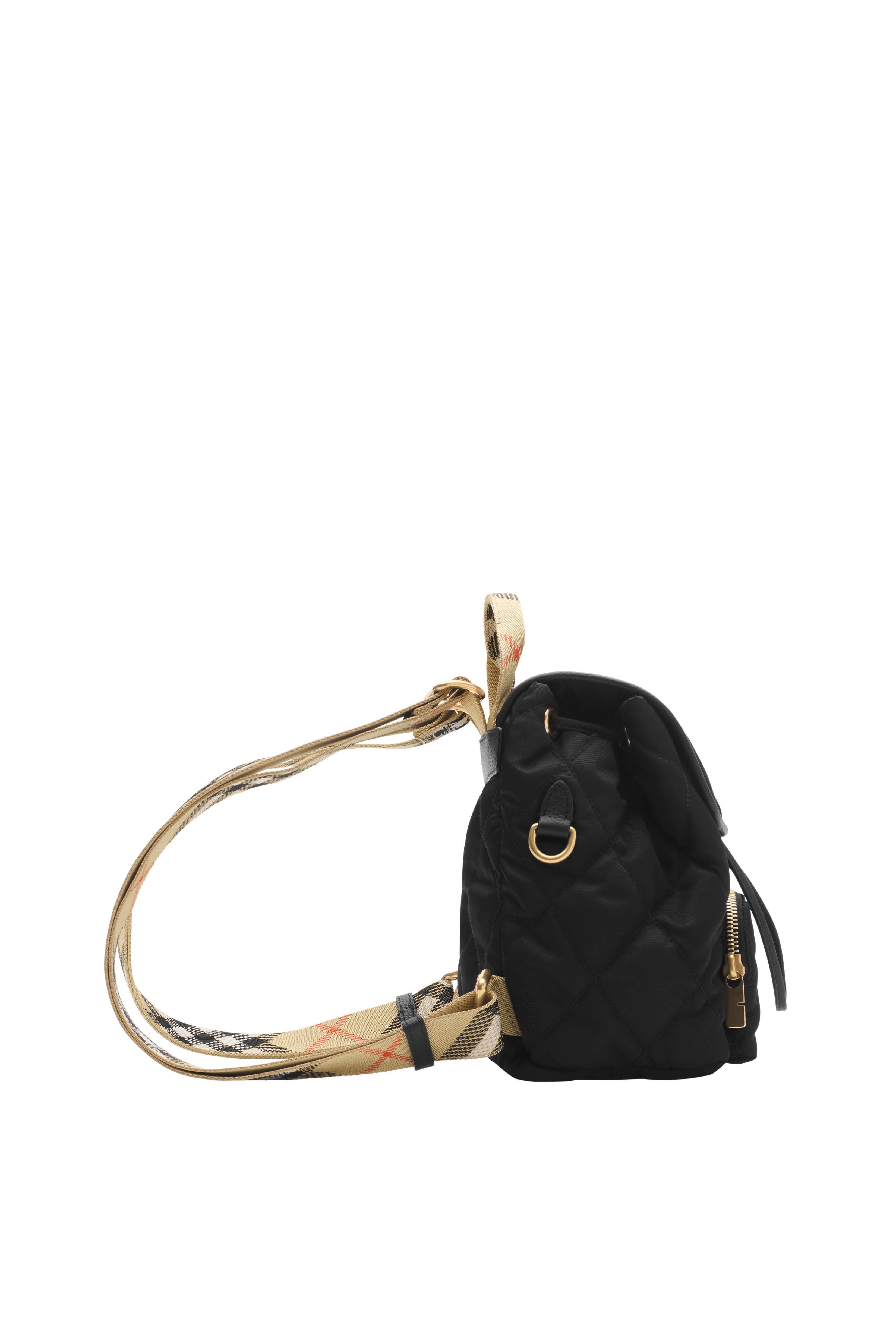 Burberry Mini Horseshoe Backpack, Alternate, color, Black