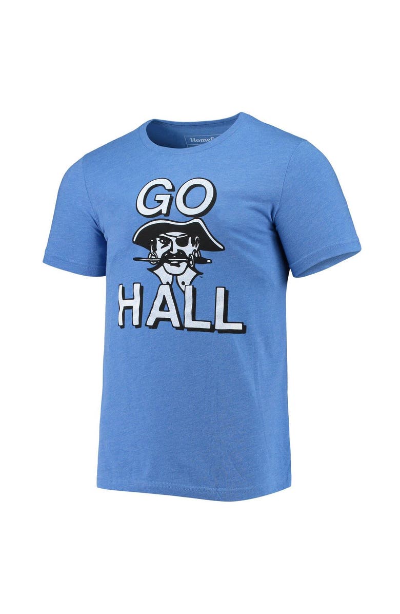 HOMEFIELD Men's Homefield Heathered Blue Seton Hall Pirates Vintage Go Hall T-Shirt, Alternate, color, 