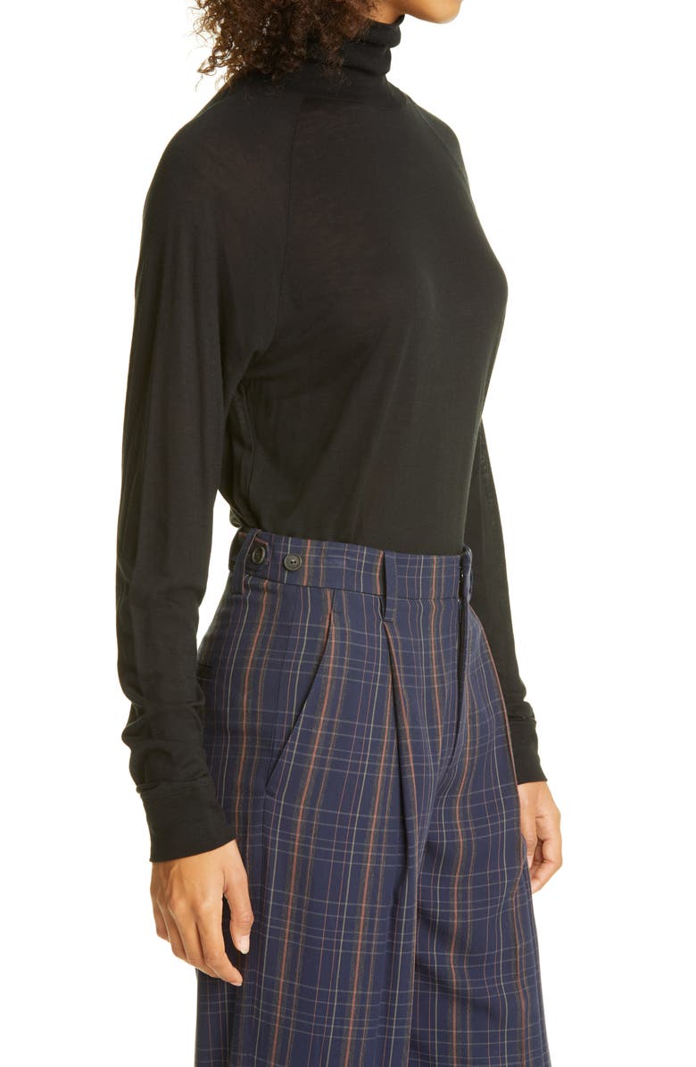 Vince Turtleneck Top, Alternate, color, Black