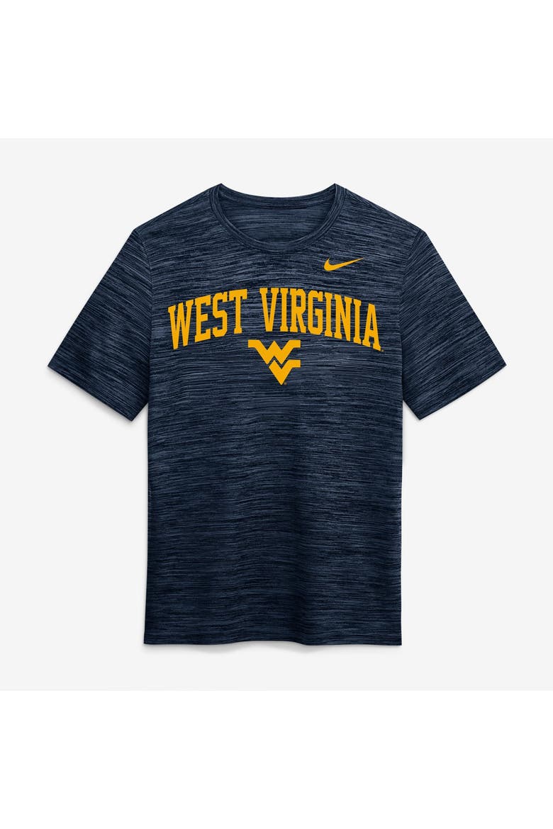 Men's Nike  Navy West Virginia Mountaineers Primetime Arch Logo Velocity Dri-FIT T-Shirt, Main, color, Navy