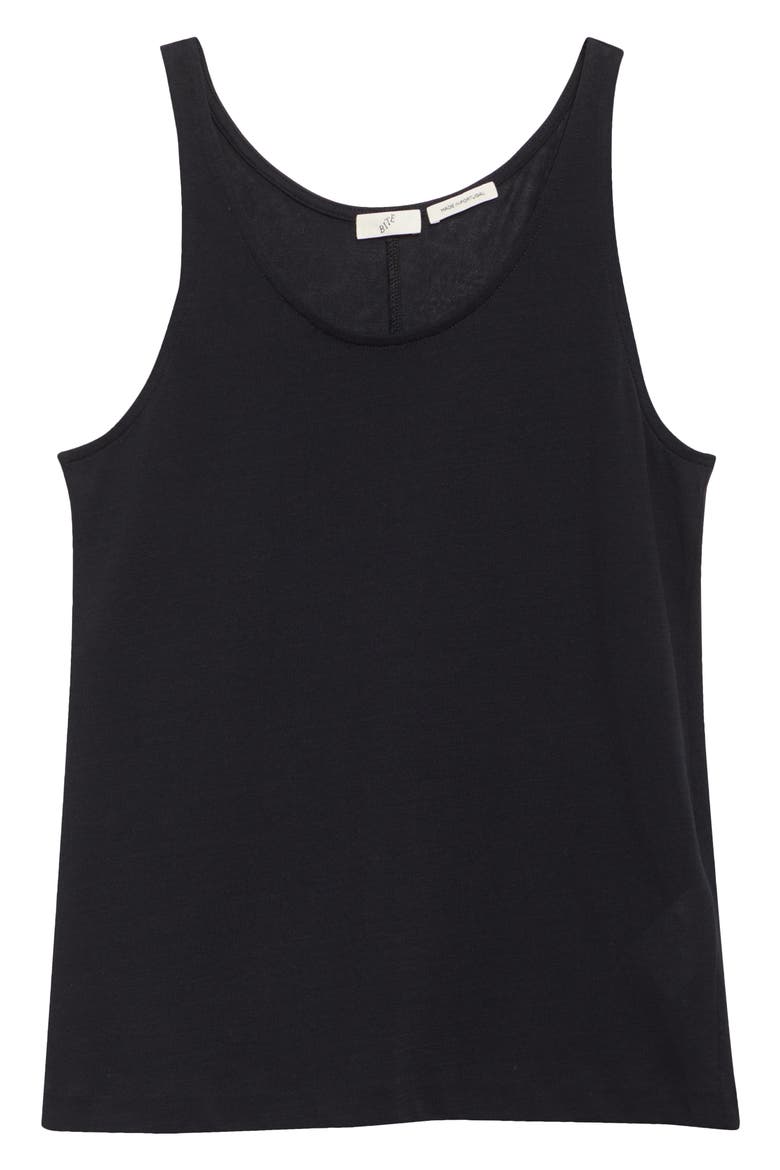 Luca Sheer Organic Cotton Tank, Alternate, color, BLACK