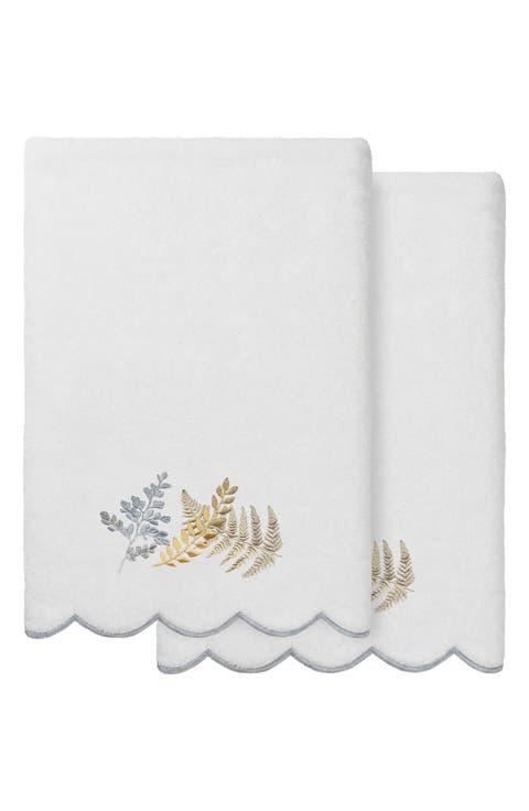 Fern Toss Scallop 2-Piece Bath Towel Set