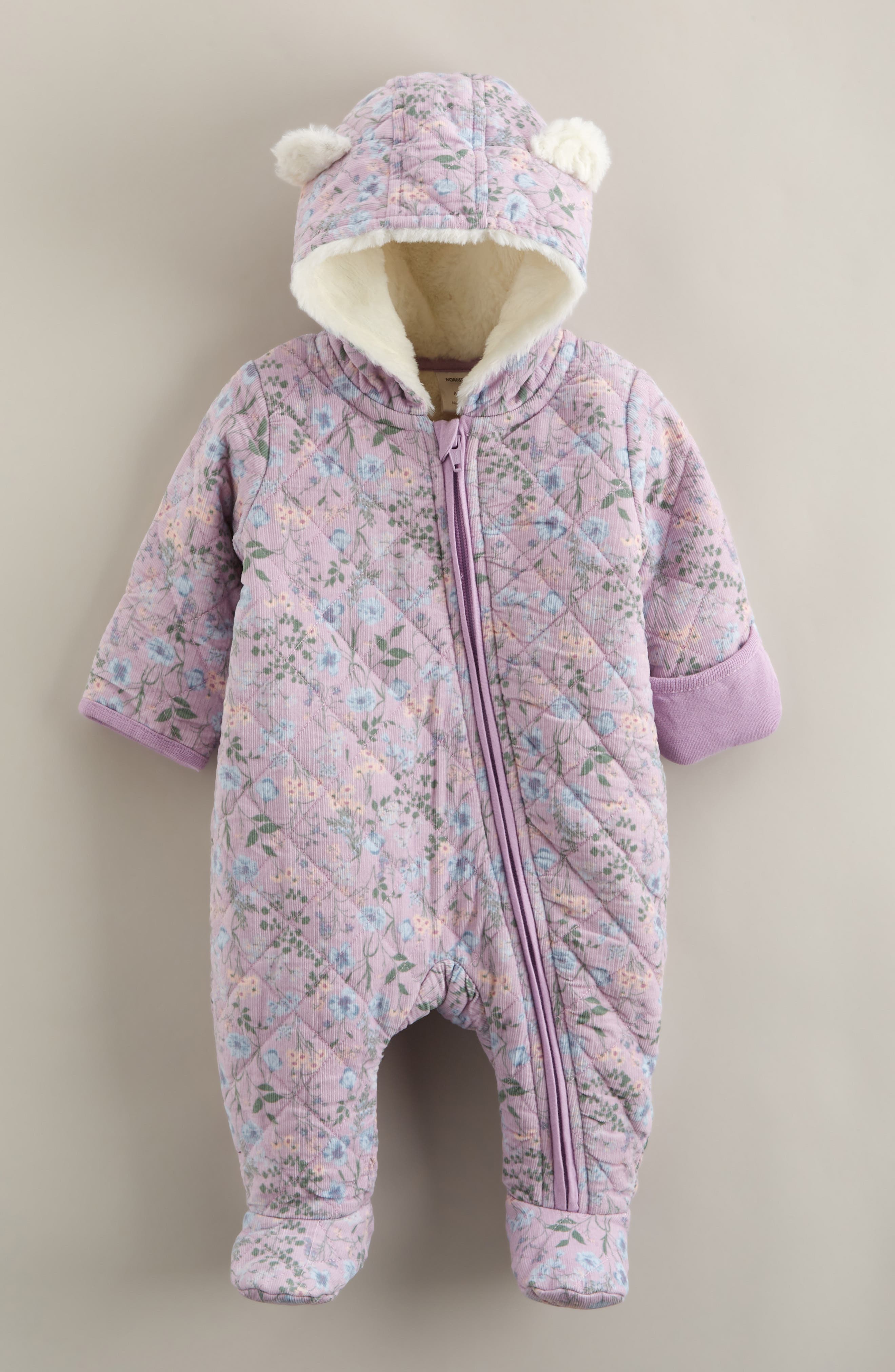 Nordstrom Hooded Quilted Fleece Lined Bunting