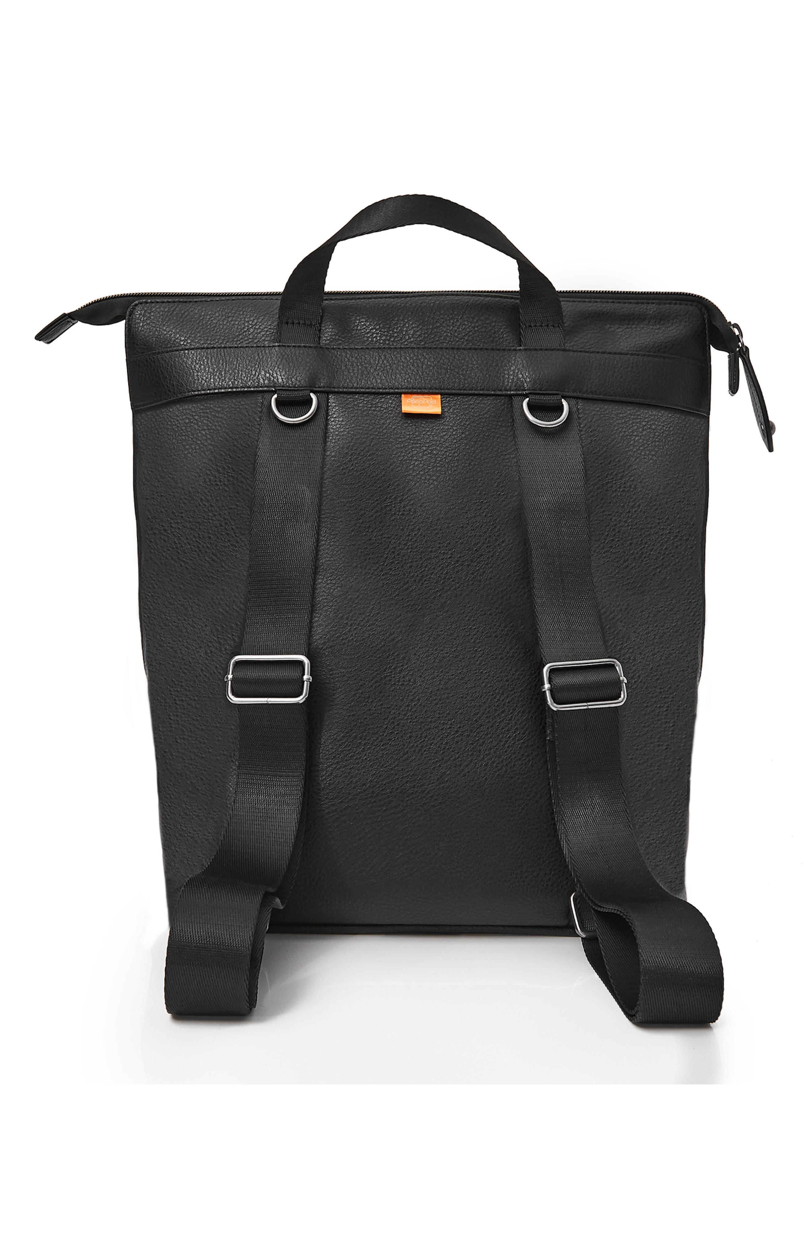 PacaPod Saunton Faux Leather Convertible Diaper Backpack, Alternate, color, 