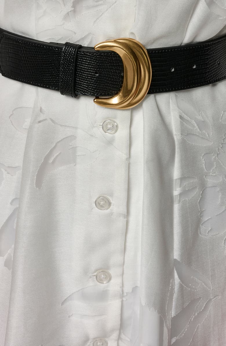 Donna Karan New York Floral Cutout Shirtdress, Alternate, color, Cream (Crm)