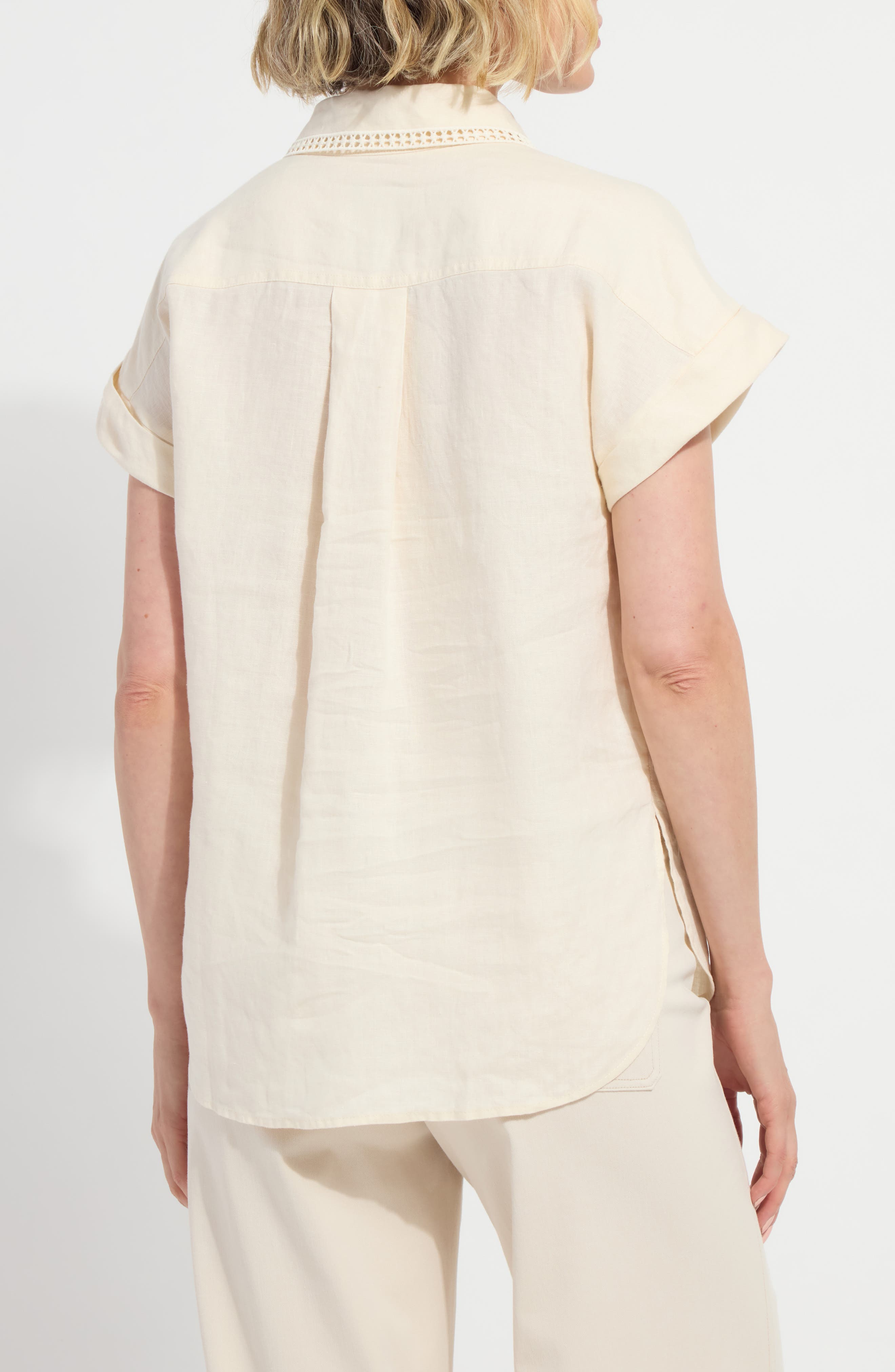 Althea High-Low Linen Top - image 2