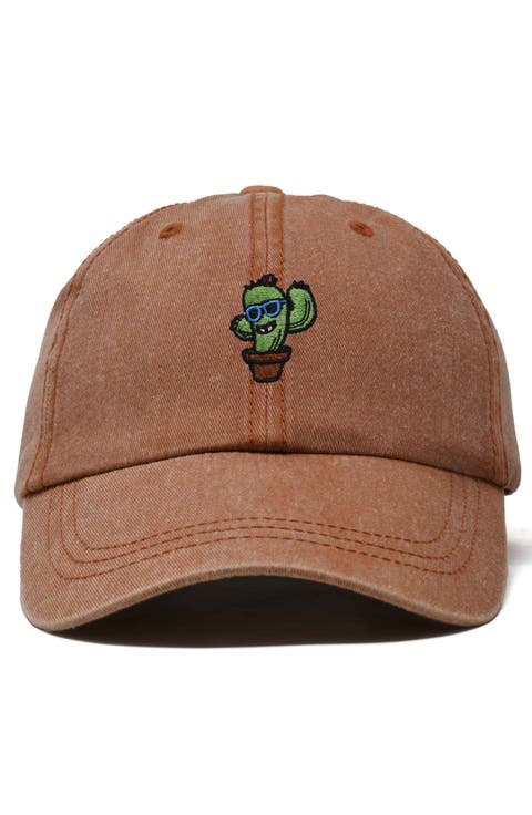 Cactus Embroidered Casual Cap