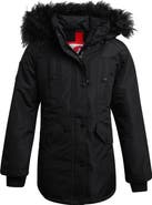 CANADA WEATHER GEAR Girls' Winter Faux Fur Lining Ski Jacket