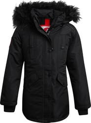 CANADA WEATHER GEAR Girls' Winter Faux Fur Lining Ski Jacket