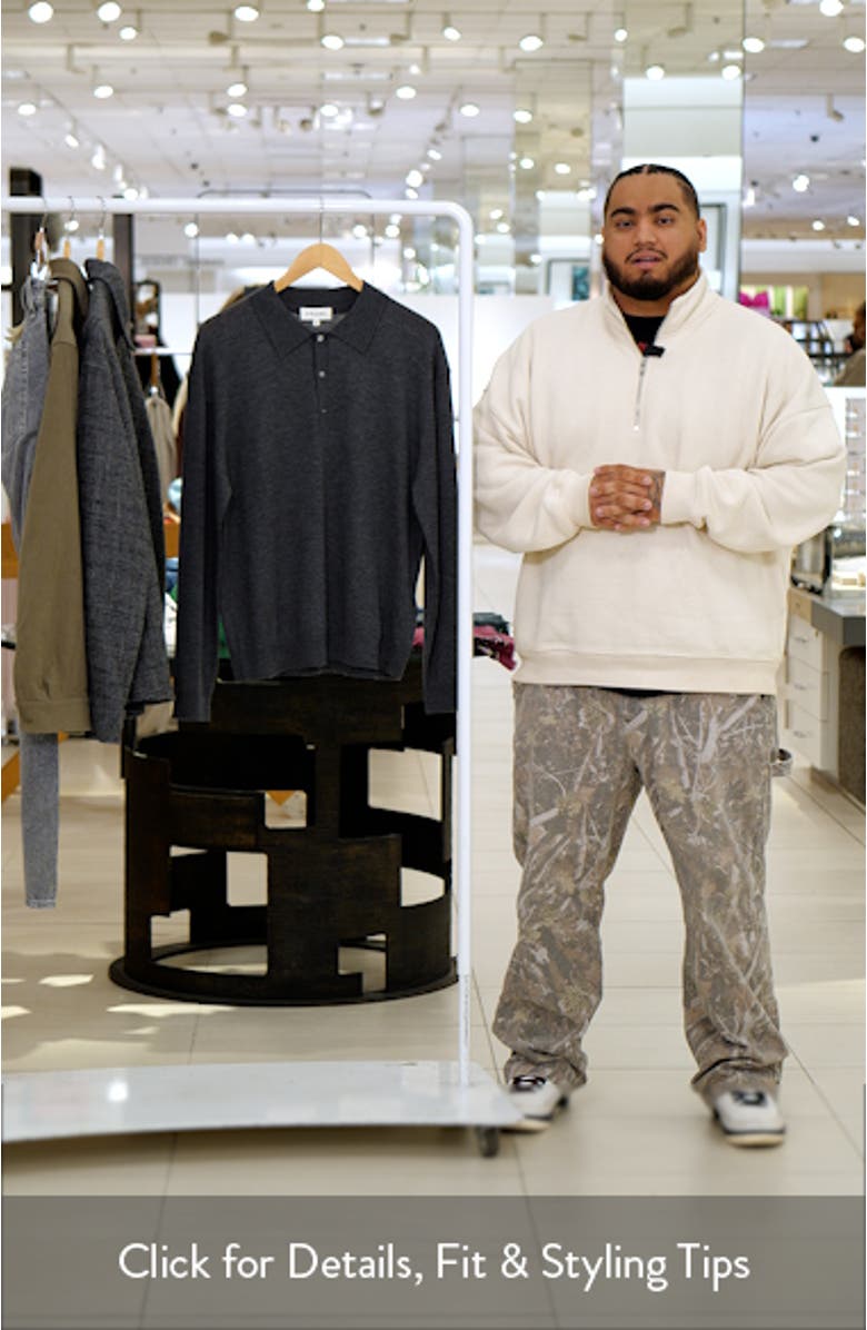 Superfine Merino Wool & Cashmere Polo Sweater, sales video thumbnail