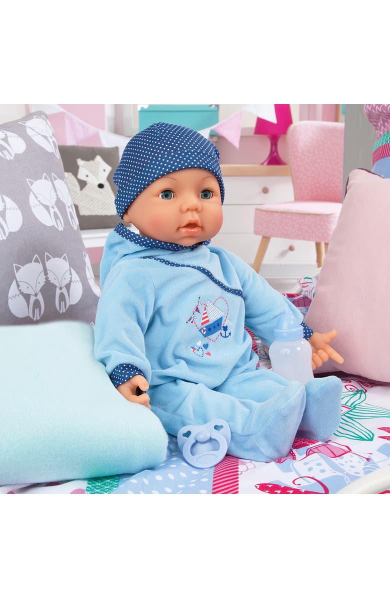 Bayer Design 18 Inch Hello Baby Boy Doll Boat Design, Alternate, color, Multicolored