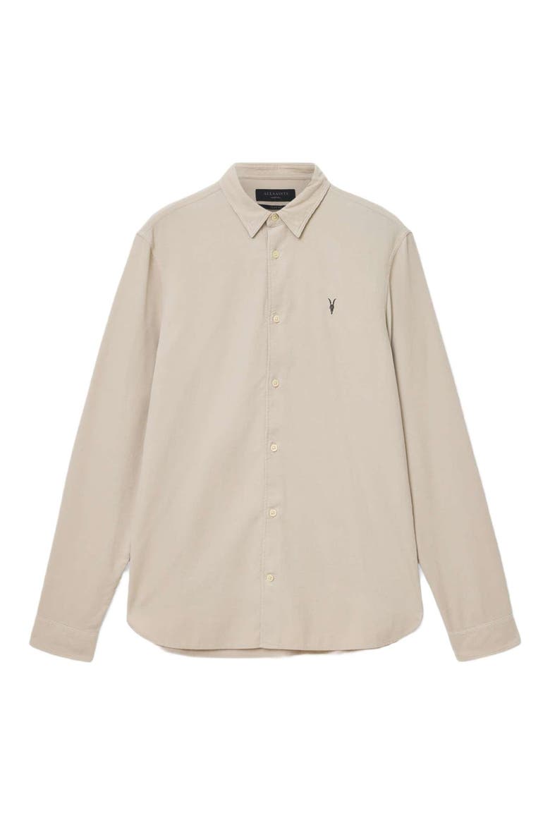 Birchwood Fine Wale Corduroy Button-Up Shirt, Main, color, MOON GREY