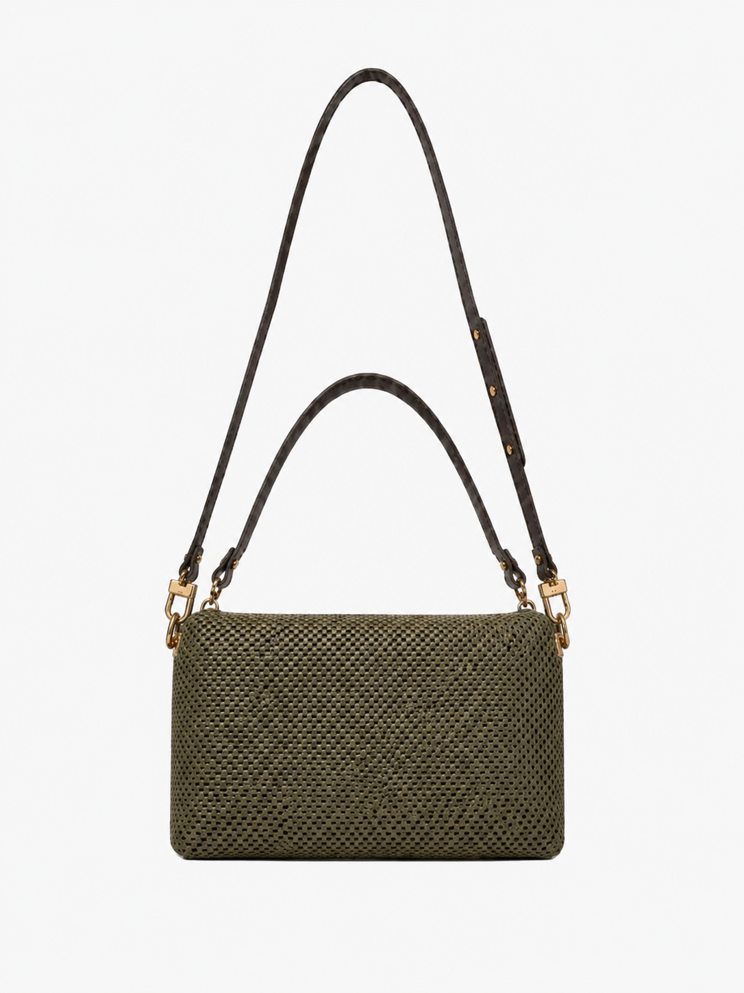 Lumine Perforated Leather Shoulder & Crossbody Bag, Main, color, Green