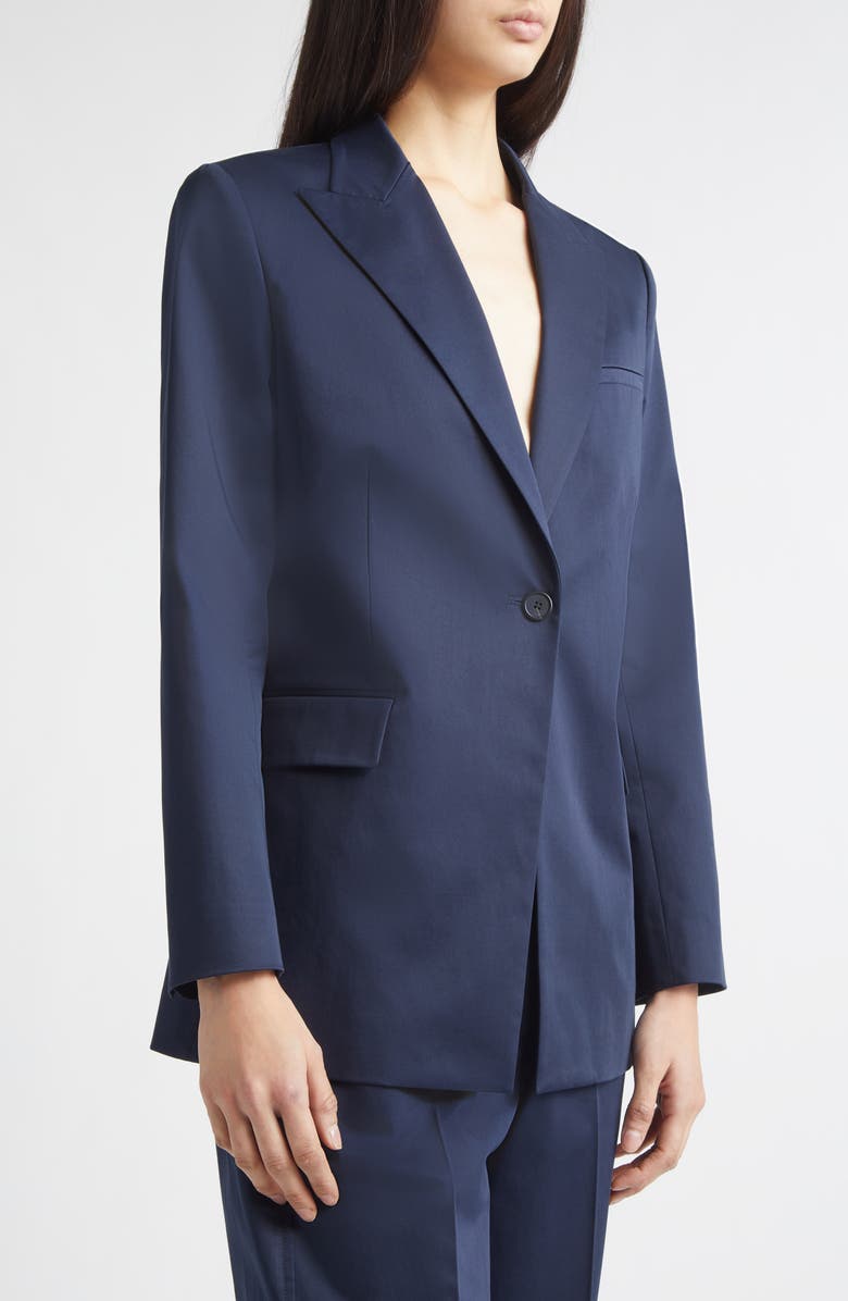 PARTOW Bow Stretch Cotton Jacket, Alternate, color, Navy