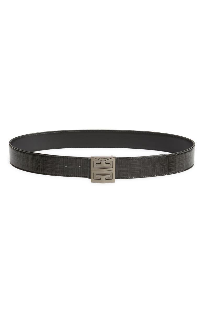 Givenchy 4G Reversible Leather & Coated Canvas Belt, Main, color, 