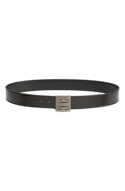 4G Reversible Leather & Coated Canvas Belt