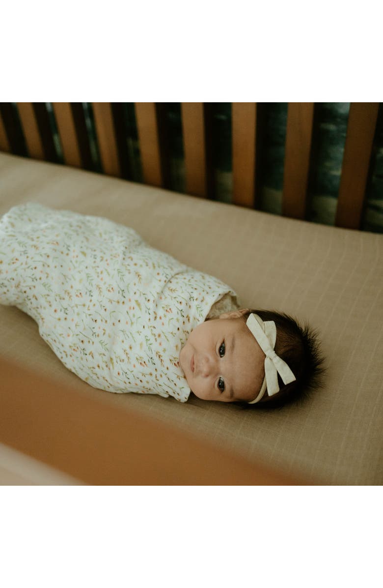 little unicorn Organic Cotton Muslin Crib Sheet, Alternate, color, Driftwood