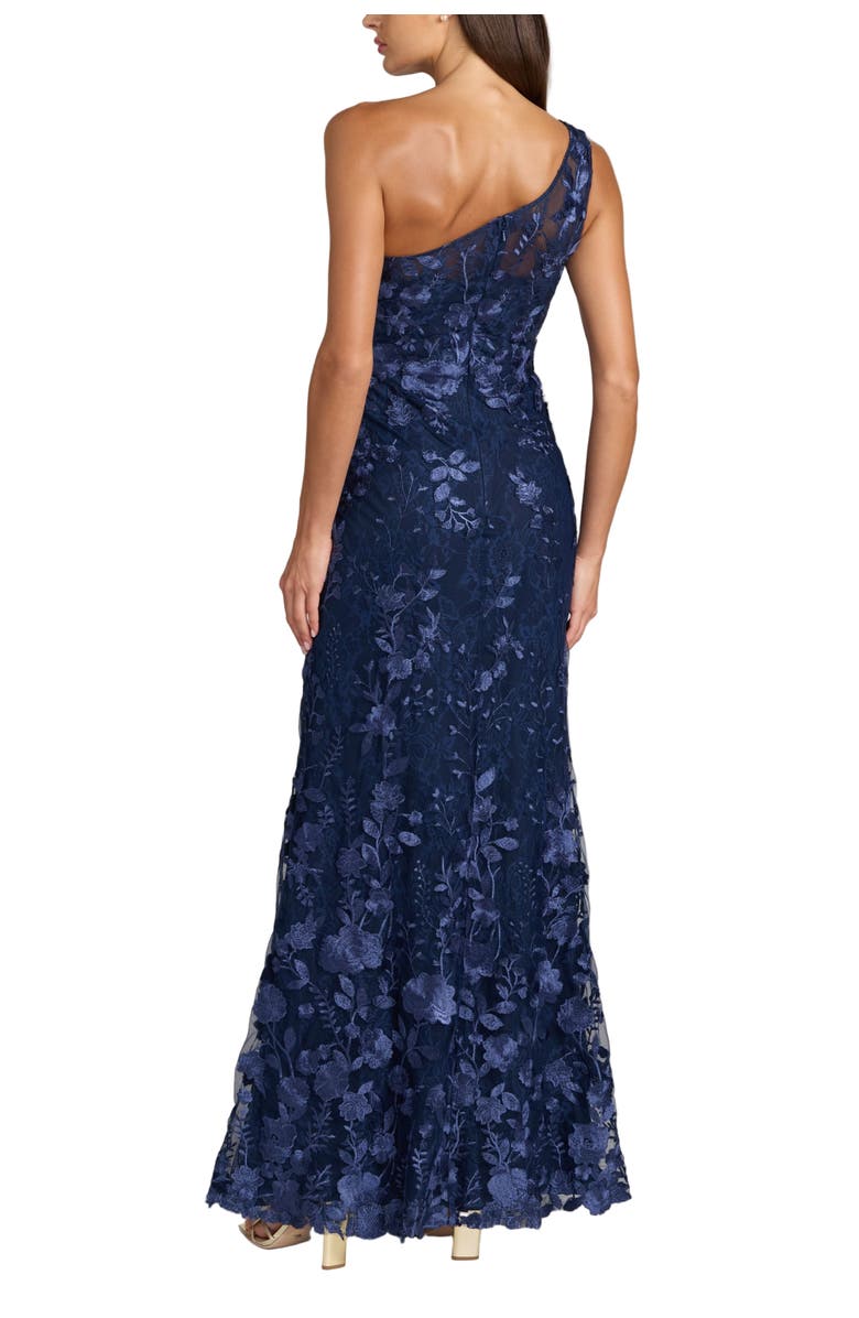 Mac Duggal One Shoulder Lace Embroidered Gown, Alternate, color, Midnight Multi