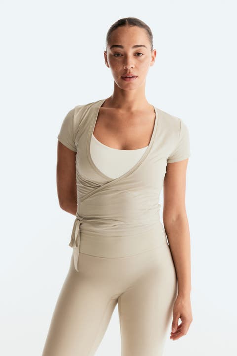 Sports Wrap Top In Modal