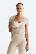 H&M Sports Wrap Top In Modal