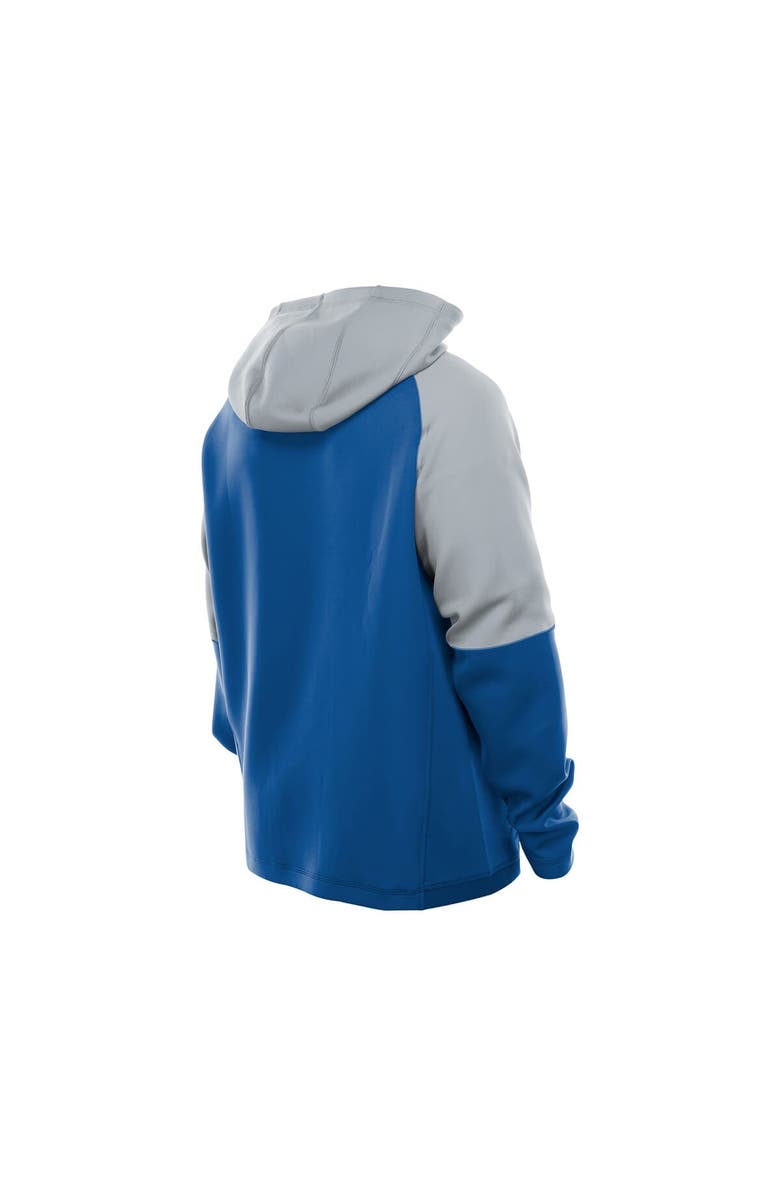 New Era Men's New Era Blue Detroit Lions Combine Authentic Color Block Raglan Pullover Hoodie, Alternate, color, Blue