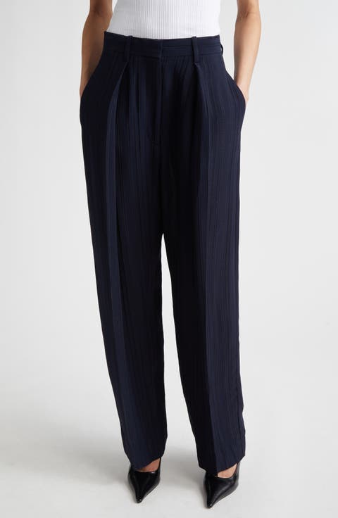 Pleated Wide Leg Trousers