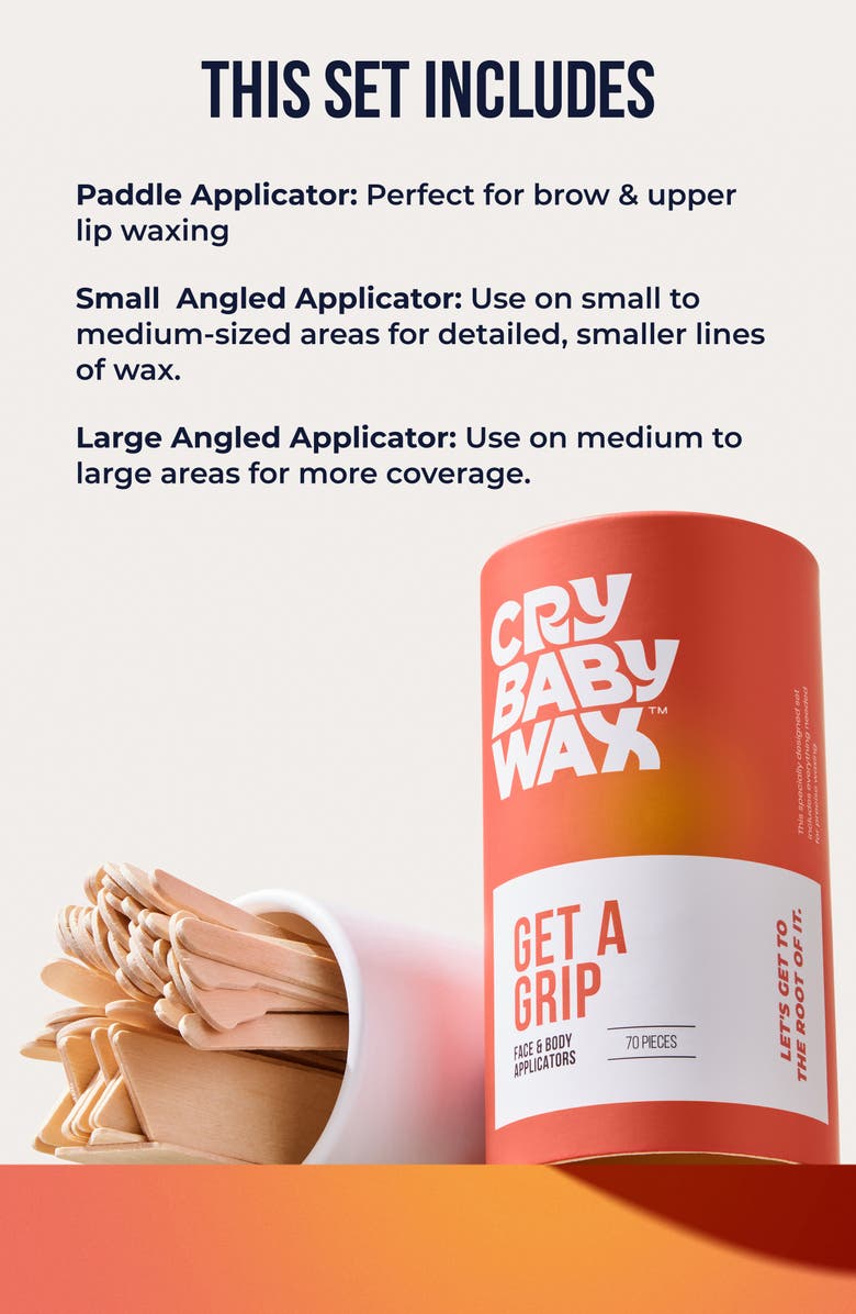 Crybaby Wax Get a Grip Face & Body 70-Piece Applicators Set, Alternate, color,