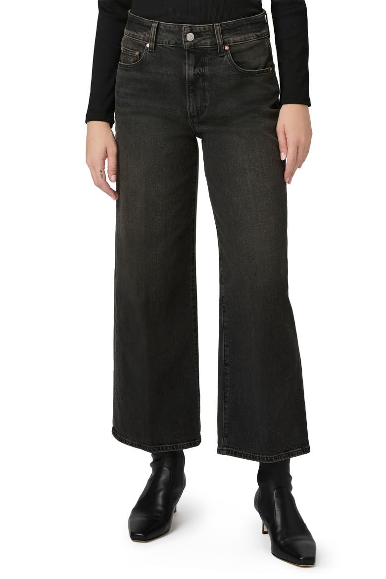Sasha High Waist Ankle Wide Leg Jeans, Main, color, BLACKRUST