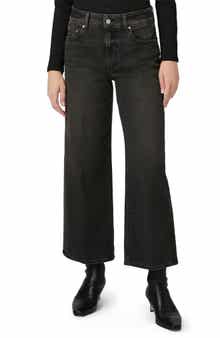 PAIGE Sasha High Waist Ankle Wide Leg Jeans