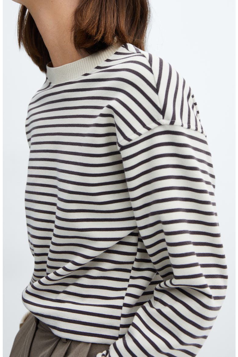 Stripe Sweatshirt, Alternate, color, ECRU