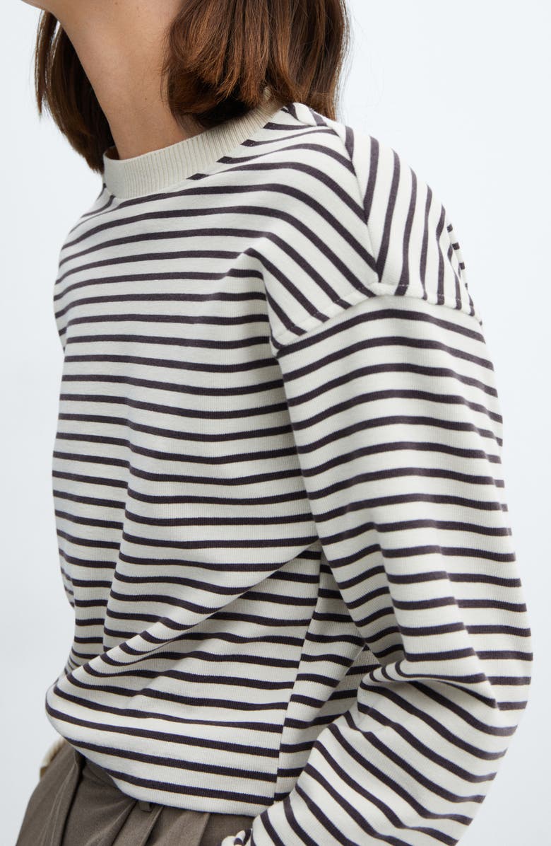 MANGO Stripe Sweatshirt, Alternate, color, 