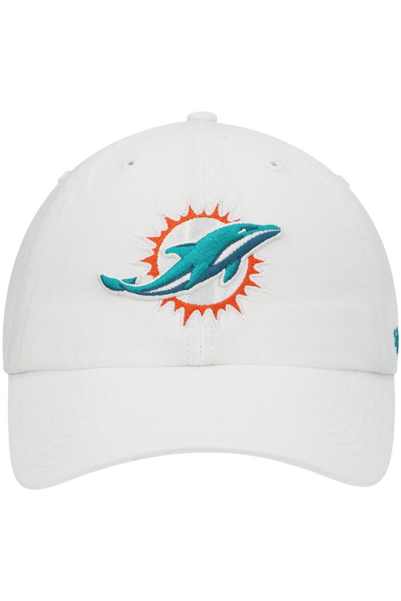 Men's '47 White Miami Dolphins Clean Up Adjustable Hat, Alternate, color, White