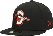 New Era Men's New Era Black Delmarva Shorebirds Authentic Collection Road 59FIFTY Fitted Hat
