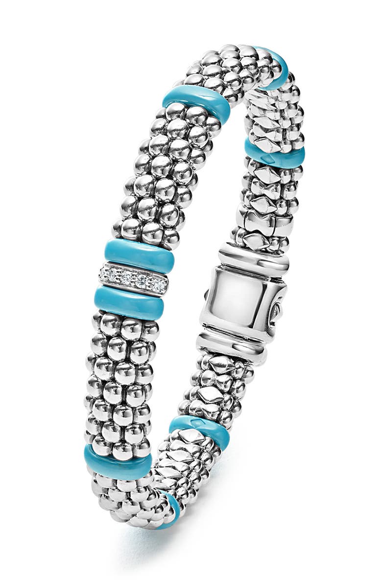 LAGOS Blue Caviar Diamond Link Bracelet, Alternate, color, 