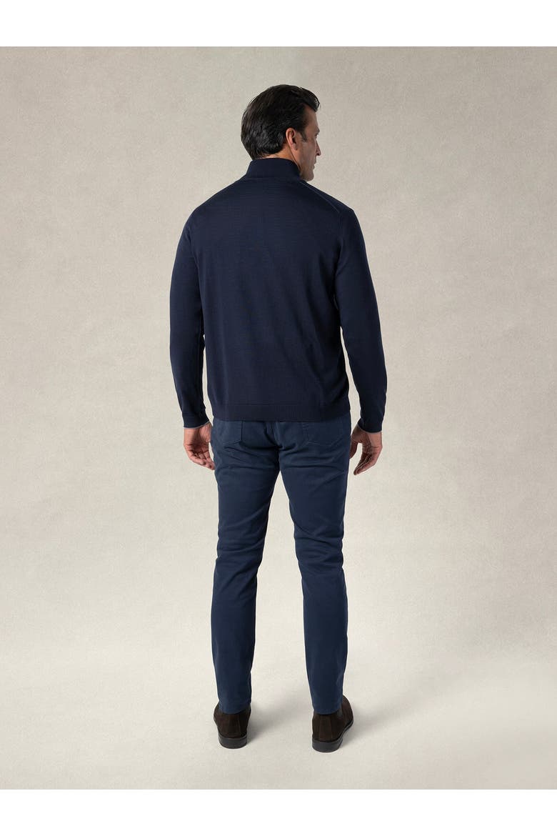 Eastwood Quarter Zip Sweater, Alternate, color, Navy with Gray Tipping
