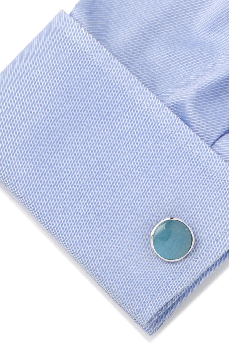 Cufflinks, Inc. Aquamarine Jade Cuff Links, Alternate, color, Aqua Jade