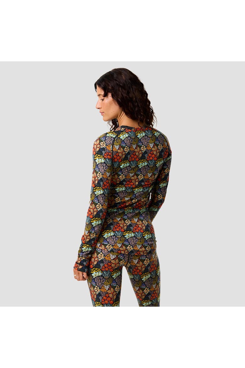 Women's Bga Cedars Rws Merino Lt-wt Baselayer Crew Top, Alternate, color, Superbloom Print