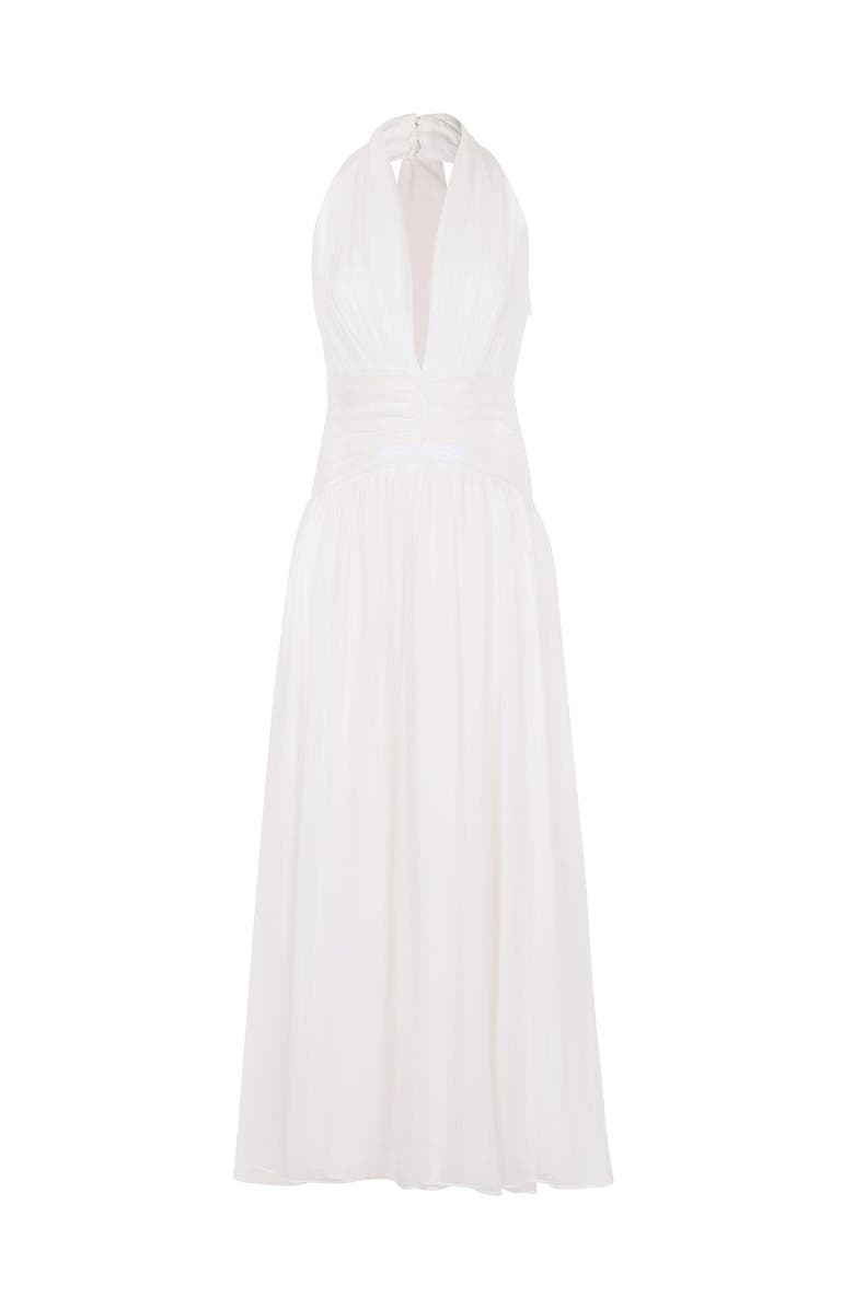 NICHOLAS Arella Halter Neck Dress, Alternate, color, Ivory