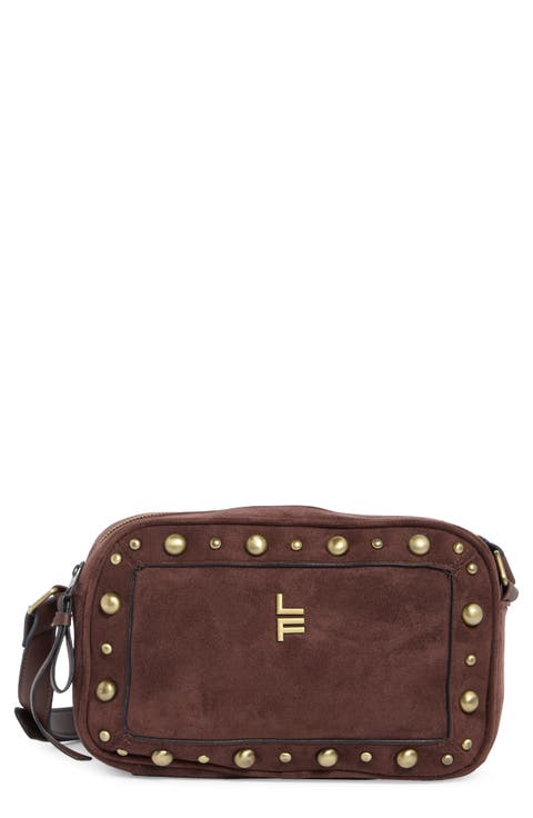 Faux Suede Bubble Studs Camera Bag