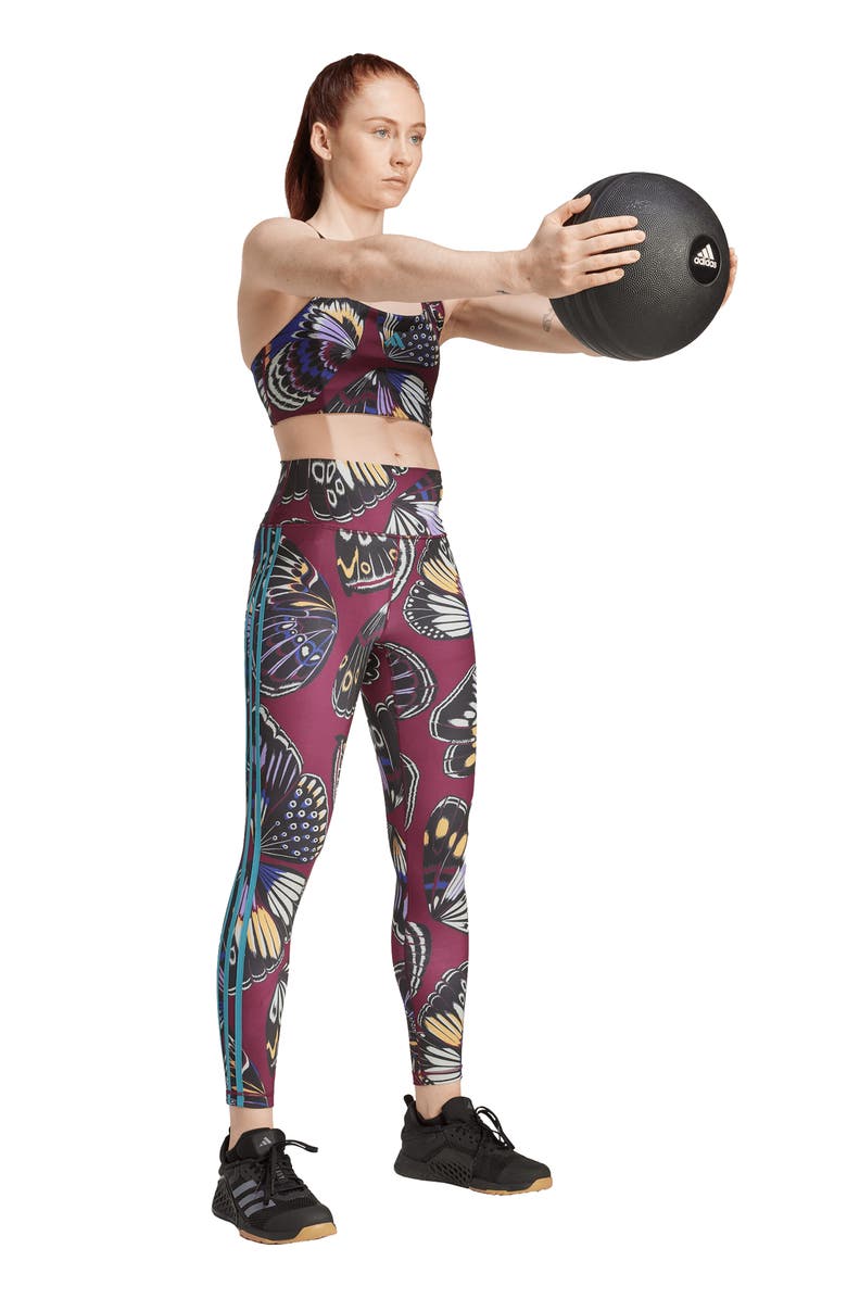 ADIDAS X FARM RIO x FARM Rio Sports Bra, Alternate, color, Black/ Amazon Red/ Energy Ink