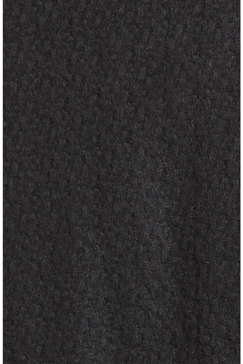 Steven Madden Asymmetrical Zip Skirted Coat, Alternate, color, BLACK