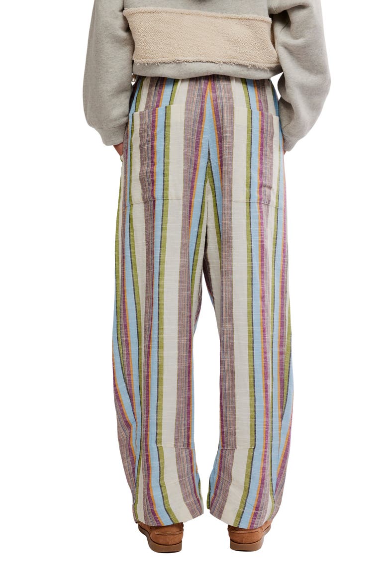 Chambers Stripe Drawstring Linen & Cotton Pants, Alternate, color, IVORY COMBO