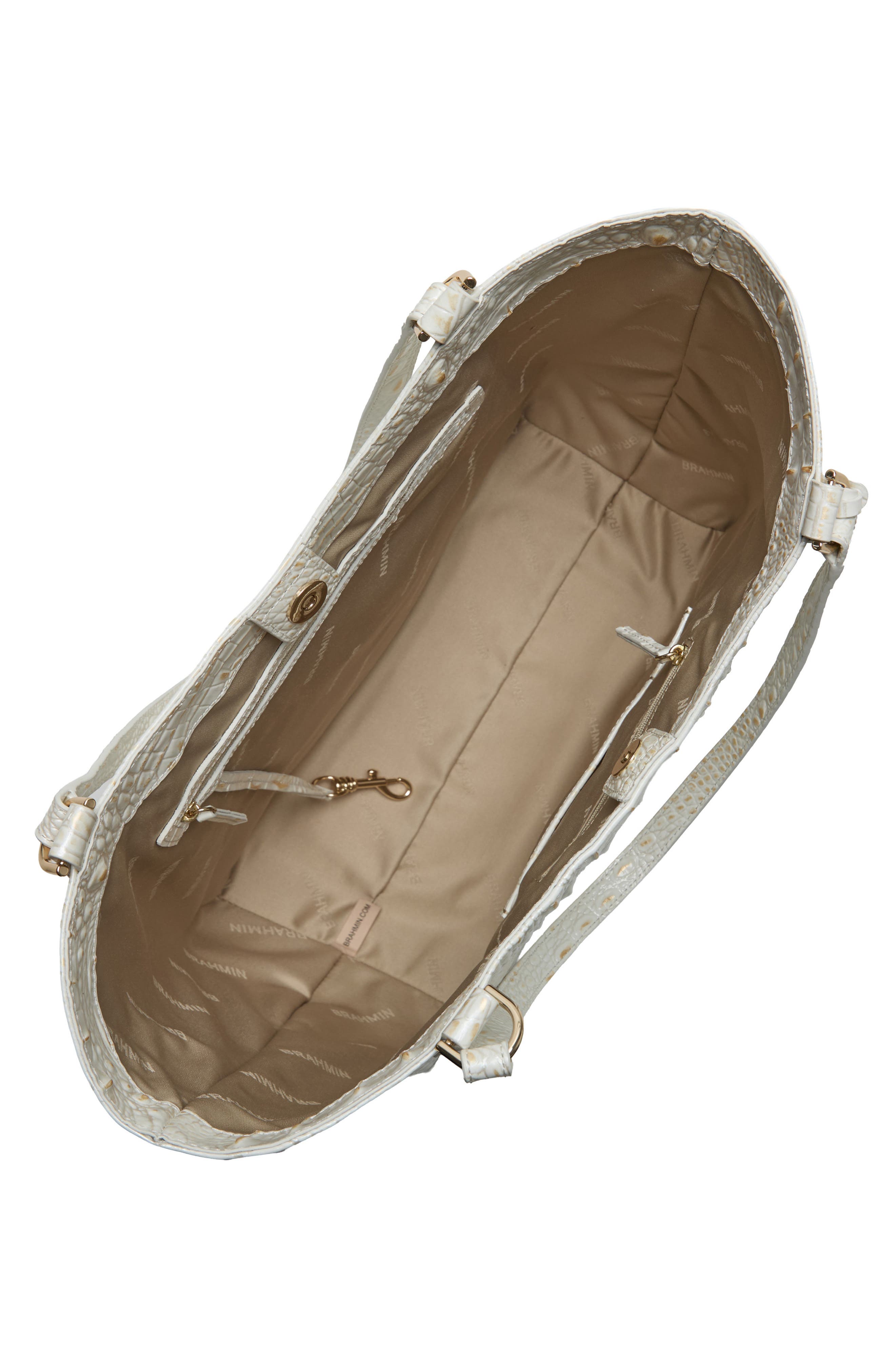 Brahmin Aliza Croc Embossed Leather Tote, Alternate, color, Chantilly