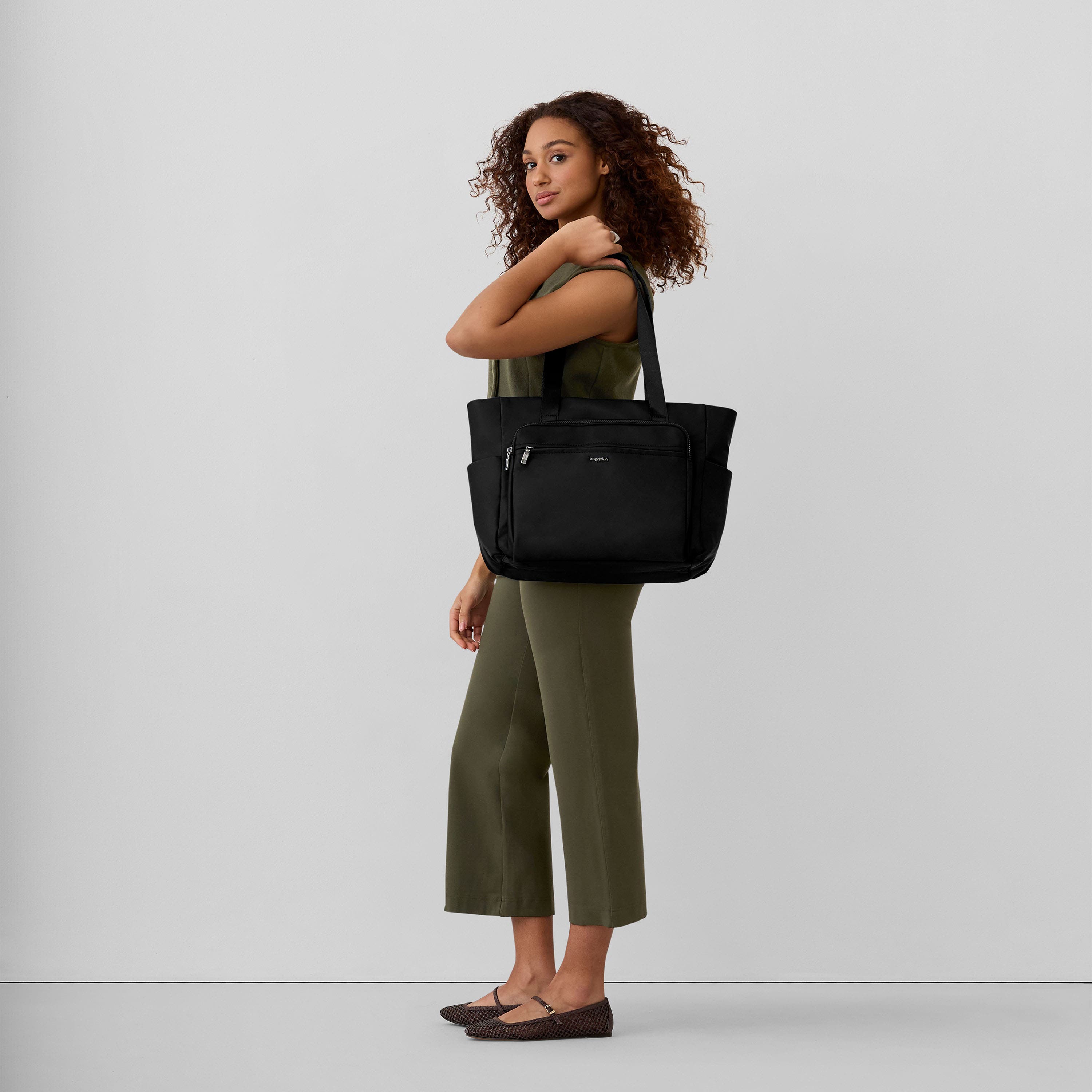 Nolita Laptop Tote Bag, Alternate, color, Black Twill
