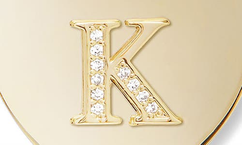 Melinda Maria Love Letters Initial Heart Medallion Necklace In Gold K
