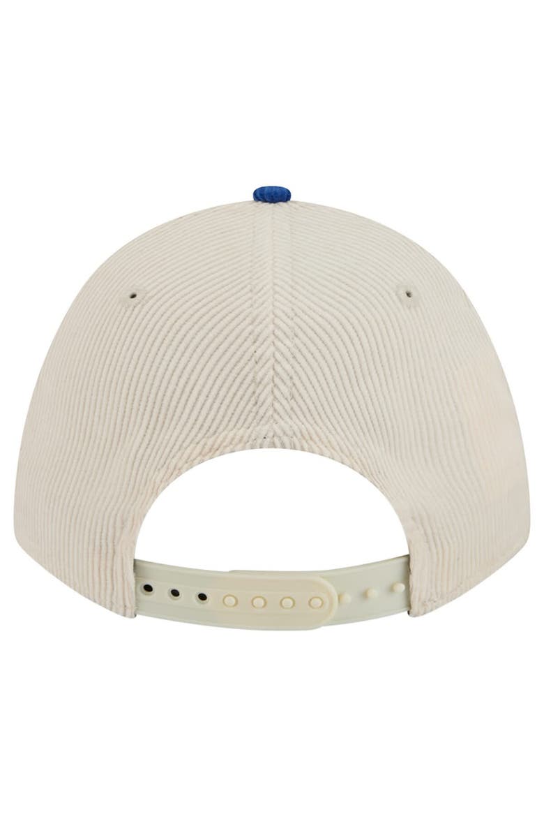 Men's New Era Royal/Cream Florida Gators Arch Two-Tone Corduroy 9FORTY A-Frame Adjustable Hat, Alternate, color, Royal