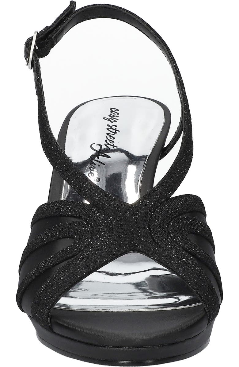 EASY STREET Nell Sandal, Alternate, color, Black Satin