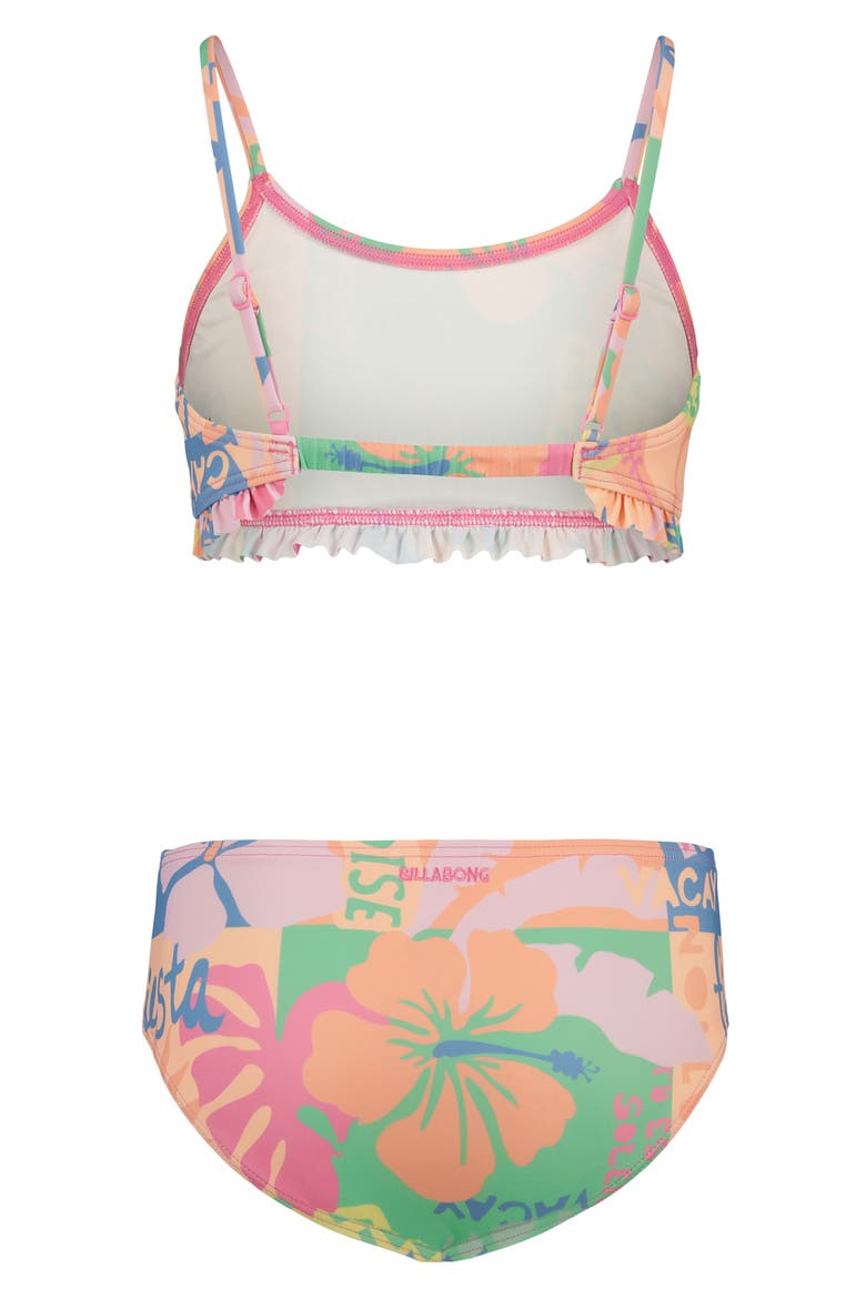 Kids' Sun Scape Two-Piece Swimsuit, Alternate, color, FUCHSIA PINK
