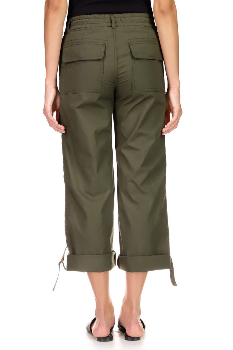Cali Straight Leg Crop Cargo Pants, Alternate, color, MOSSY GREEN