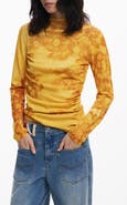 Desigual Funnel Neck Printed Sweater